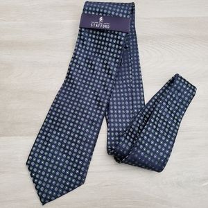 NEW Stafford 100% Silk Tie Circles Pattern